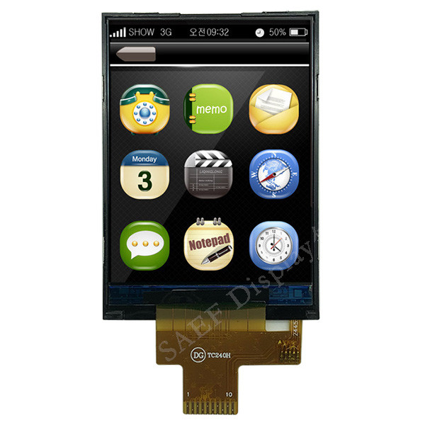 240x320 TFT LCD Display 2.4 inch, QVGA TFT LCD Display, SPI MCU 2.4 Inch TFT LCD