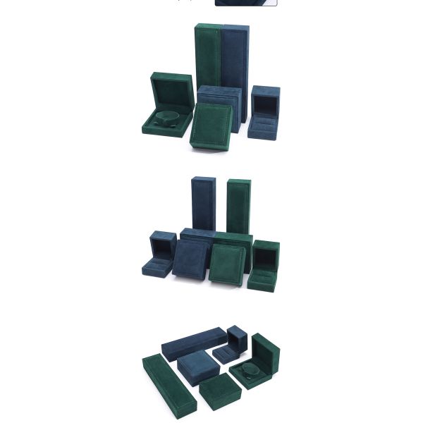Customized Dark Velvet Jewelry Box for Luxury Necklace Earrings Bracelet Ring 9*9*4cm