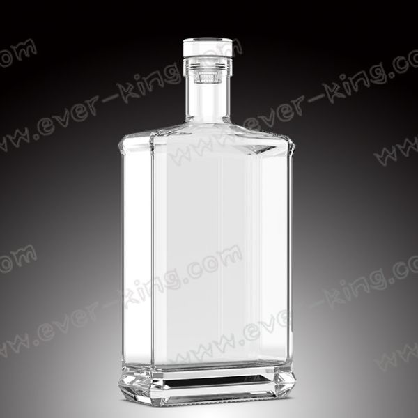 ISO9001 500ml Flint Glass Liquor Bottles For Cognac