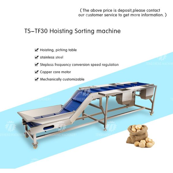 Industrial Automatic Leafy Vegetable and Fruit Lifting Sorting Table Machine