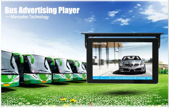 Wall Mounted Bus Digital Signage Lcd Car Taxi Hanging Advertising Display