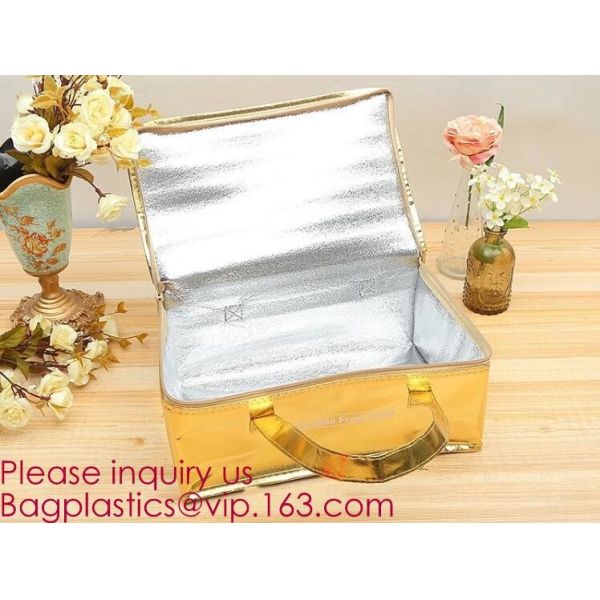 Foldable Lunch Insulated Cooler Bag Heated Food Delivery Bag Thermal Pizza Delivery Cooler Bag