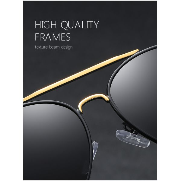 Polarized Retro Shades Sunglasses BSCI Men Unbreakable Frame Glasses