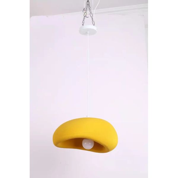 Cement and concrete and resin orange yellow handmake contemporary pendant lamp