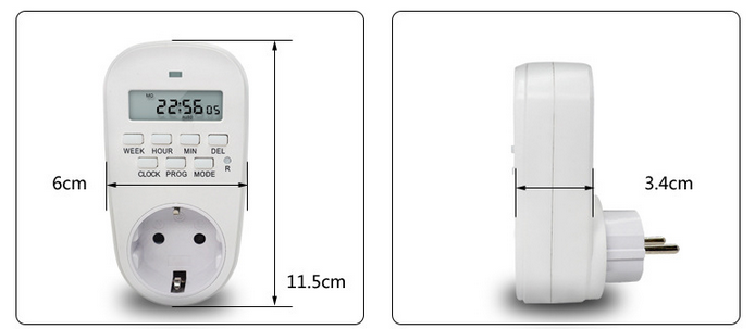 EUROPE 16A 250V 24 hour digital timer control timer socket switch