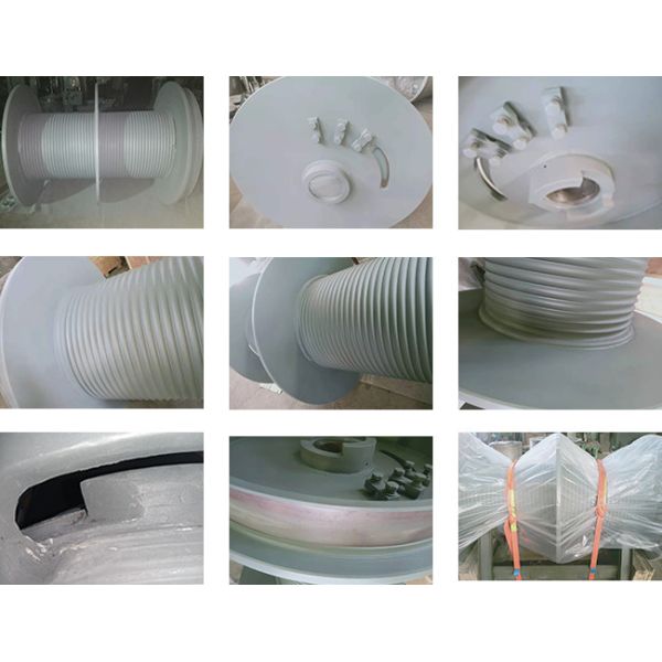 4 Layers 300kn Crane Winch Drum For Marine Equipment