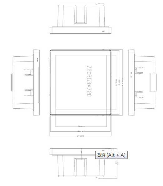 Outdoor Lighting Control Panel Touch Screen Dimmer Switch 720 * 720 Resolution 5A