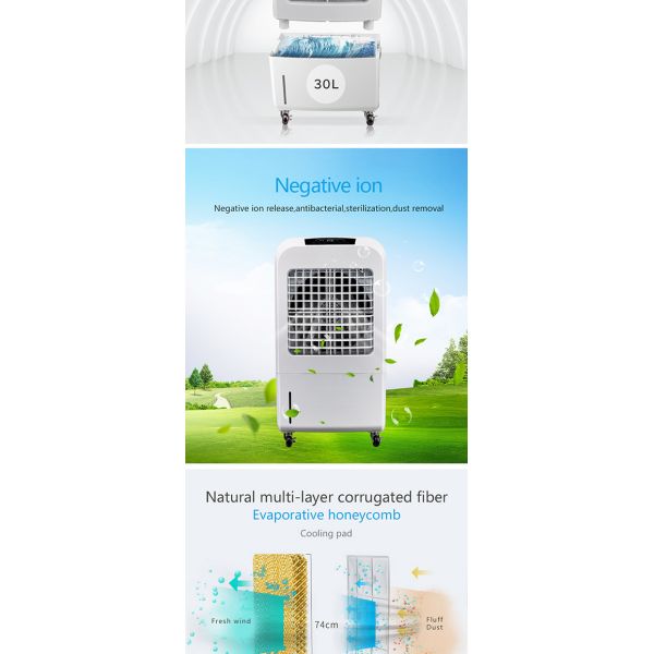 35m2 Cool Wind Air Cooler , Axial Swamp Cooler Air Conditioner