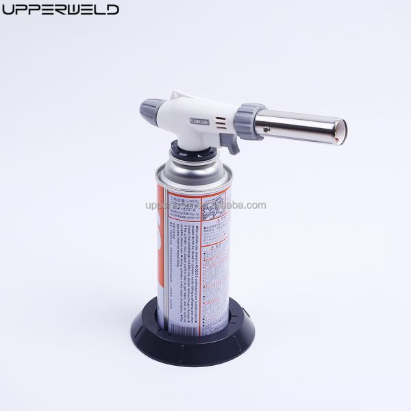 White Heating Torch Cassette Butane Gas Torch for Outdoor BBQ Flame Gun Sale