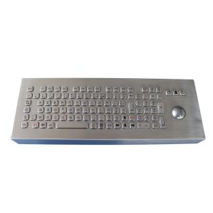 China Desktop Metal Ruggedized Keyboard Waterproof Industrial Kiosk With Trackball wholesale