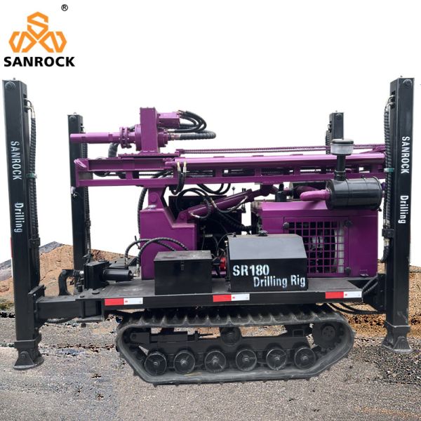 Water Drilling Rig Machine 60KW Diesel Engine Crawler Water Well Drilling Rig For Sale