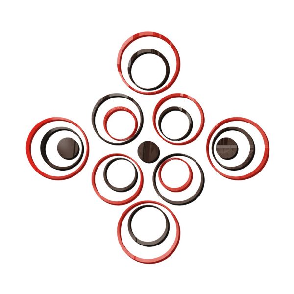 Echo-friendly and Kraft Sticker 3D Acrylic Three-dimensional Mirror Wall Stickers for Circular Home Decoration in Design