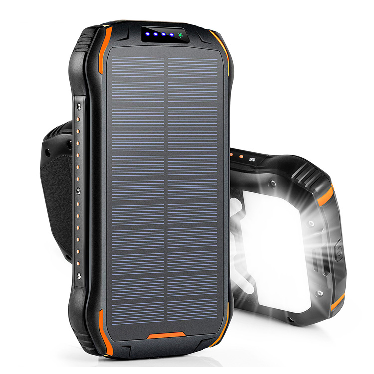 26800mAh Portable Solar Powerbank With Wireless Function IPX7 Waterproof