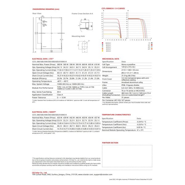 580W 585W Mono Crystalline Panel Canadian Solar Full Black 590W 595W 600W 605W 610W 615W