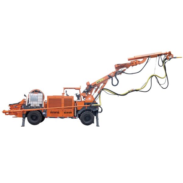 Double Pump Shotcrete Machine , Concrete Spraying Equipment Robotic KC3016W