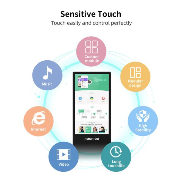 UHD 55 Inch Outdoor Digital Signage 450cd/M2 Freestanding Digital Display