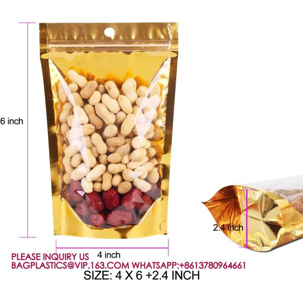 Resealable Storage Bags Packaging Foil Mylar Pouches Small Business, Foods, Party Favors