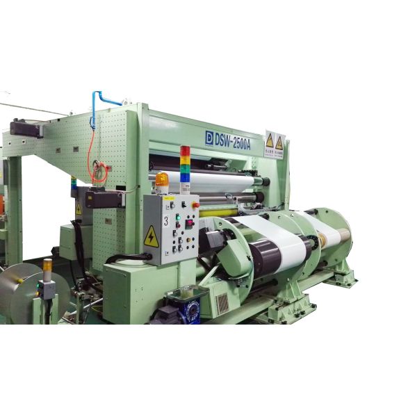 Digital PLC Control 3 Phase 650mm Roll Rewinding Machine , Slitter Rewinder Machine