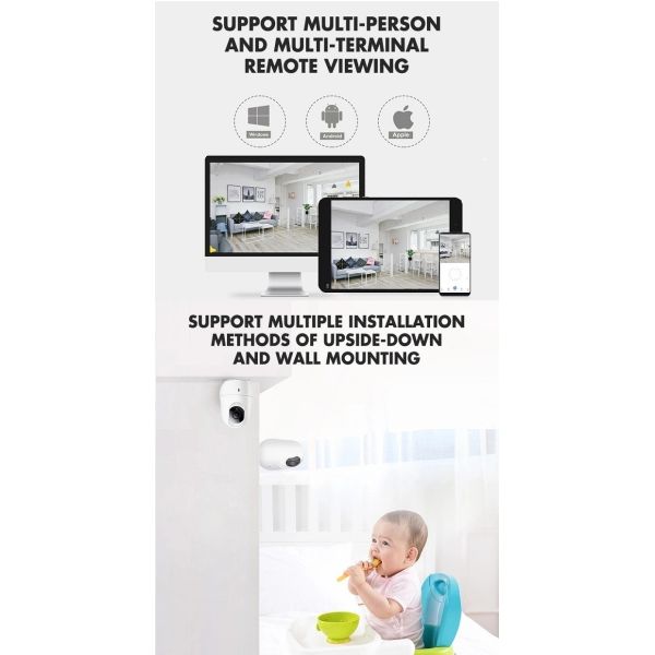 Night Vision Sound Detection Indoor Waterproof CCTV Camera