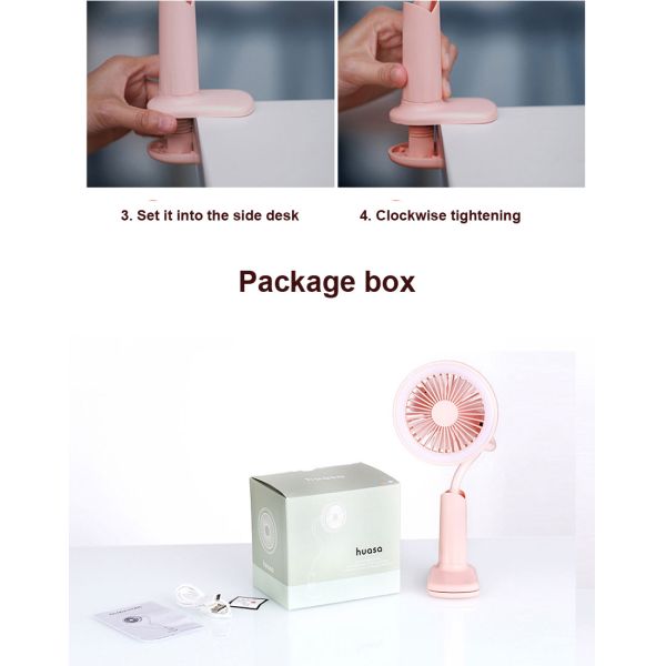 portable mini led fan desk light fan camping light with fan / tent fan light rechargeable