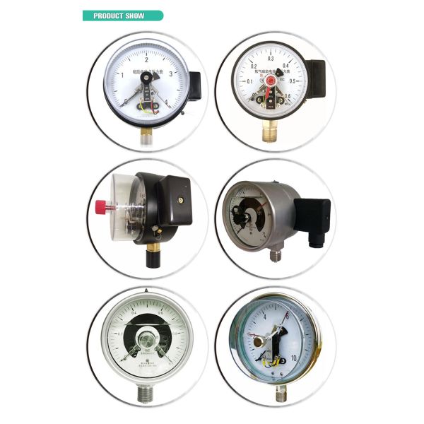 Electric Contact Pressure Gauge 100mm 380V Back Steel Case Manometer AC