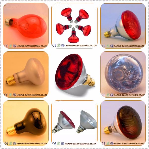 Poultry chicken farm brooder infrared heating lamp with OEM color box