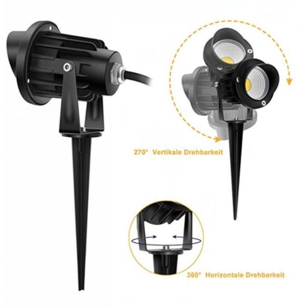 Outdoor LED Garden Lights , 3000K Warm White Garden Path Lights 12W 12V DC