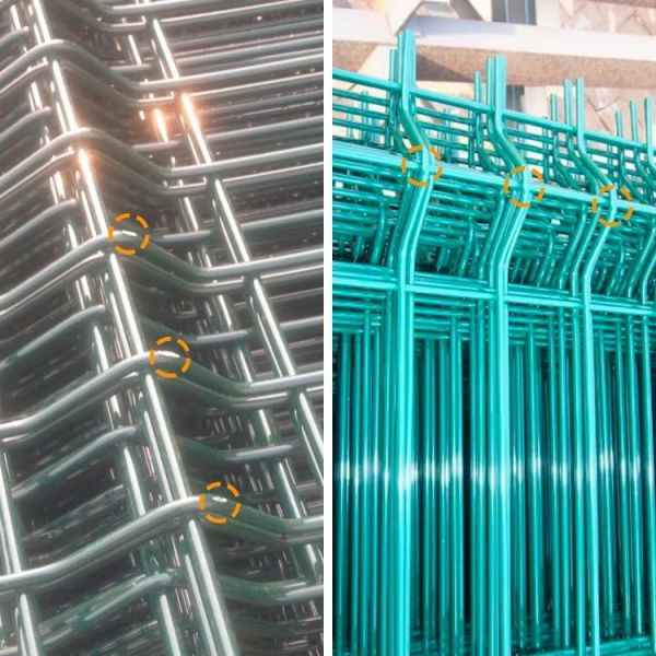 Green Rat Proof Garden Fence , PVC Coated 3D Triangle Wire Folding Fence