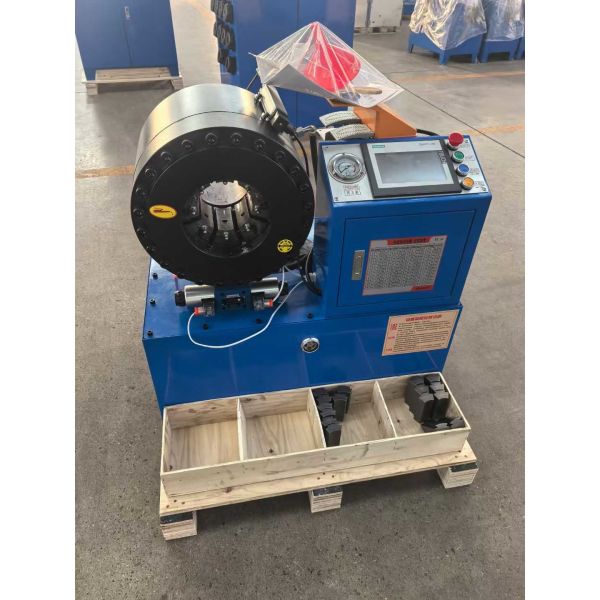 PLC Control System OEM Service Industrial 16 Dies Blue Colors 4 Inch Crimping Range Electric Hydraulic Crimping Tool 0.01mm Accuracy Hose Crimping