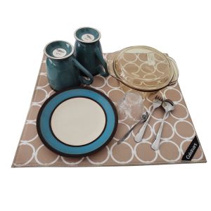 China Absorbent Kitchen Microfiber Dish Drying Mat Draining Protector wholesale