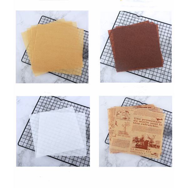 ODM Kraft Greaseproof Wrapping Paper Sheets Packing Customized Logo