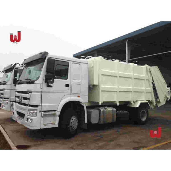 HOWO 14000L Rear Loading Garbage Truck 12CBM Waste Management Recycling Truck