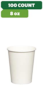 8 oz 100 paper cups