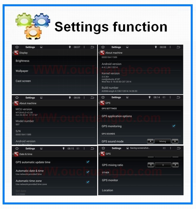Ouchuangbo Car Radio Multimedia Stereo Kit Ssangyong Rexton 2011 Android 4.4 DVD System OC