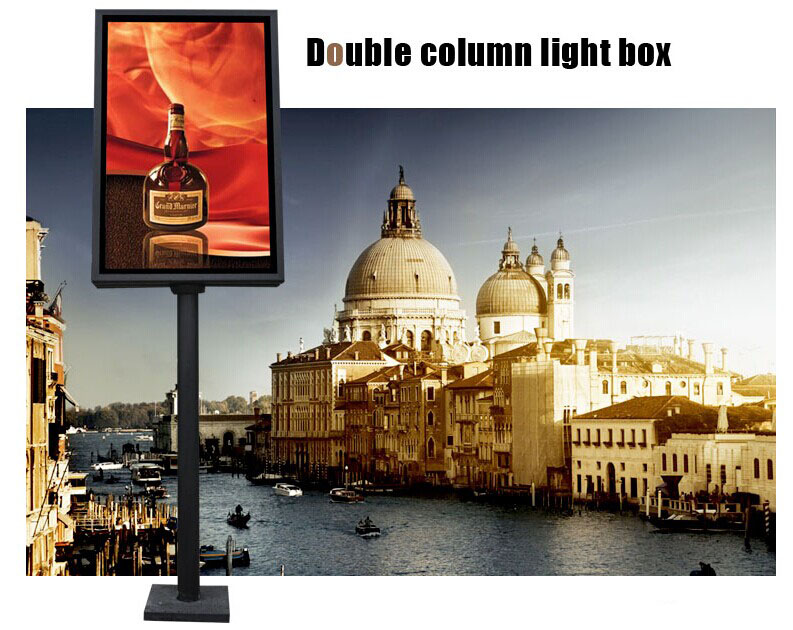 LED light box with scrolling system