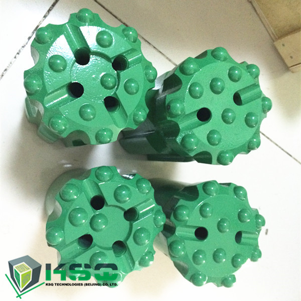 Threaded Button Drill Bit Spherical / Ballistic Button Diameter 32 -1 52mm