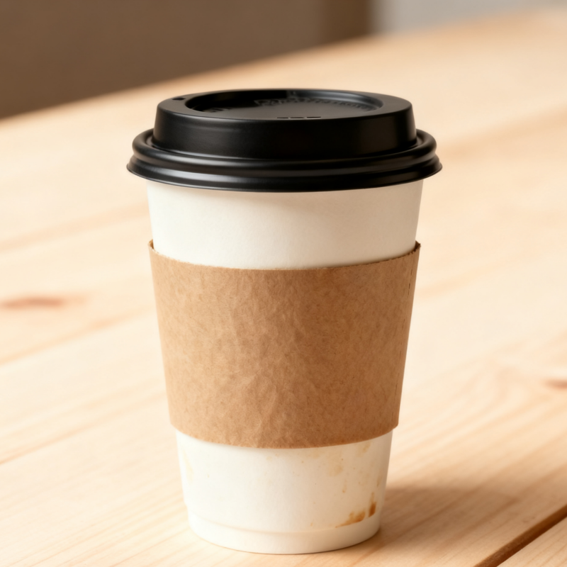 Eco-friendly water-based coating customized disposable single and double wall coffee paper cup with lid cup cover