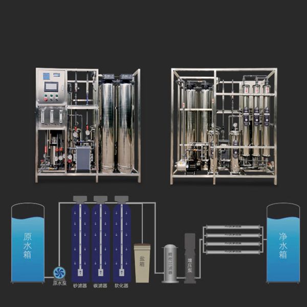 EDI Ultra Pure Water Equipment 1T 2 Stage Reverse Osmosis