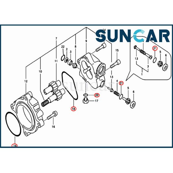 EC240B EC210 SUNCARVO.L.VO Excavator Spare Parts SA8048-01070