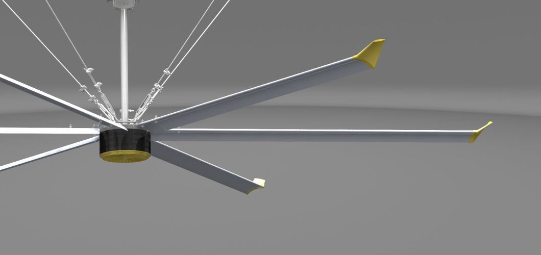 Power Big Hvls Large Industrial Ceiling Fan Air Cooling Ventilation Giant Size
