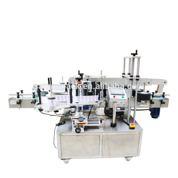 High Speed Front & Back Double Sides Labeling Machine - Automatic Precise Adhesive Labeler for Cosmetics/wine Bottles