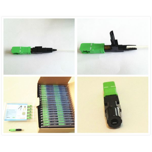 APC Embedded Fiber Optics Connectors / Lc Simplex Connector For Local Area Network