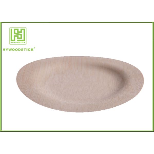 Well Polished Rustic Bamboo Square Plates , Wooden Food Plates For Fast Food Shop