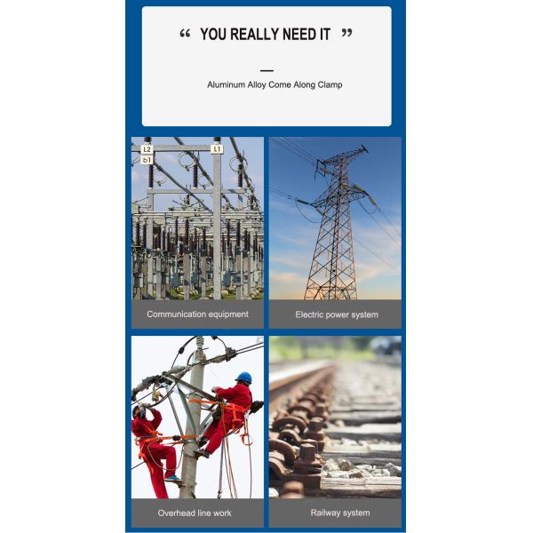 25KN Aluminum Alloy Insulated Cable Come Along Clamp