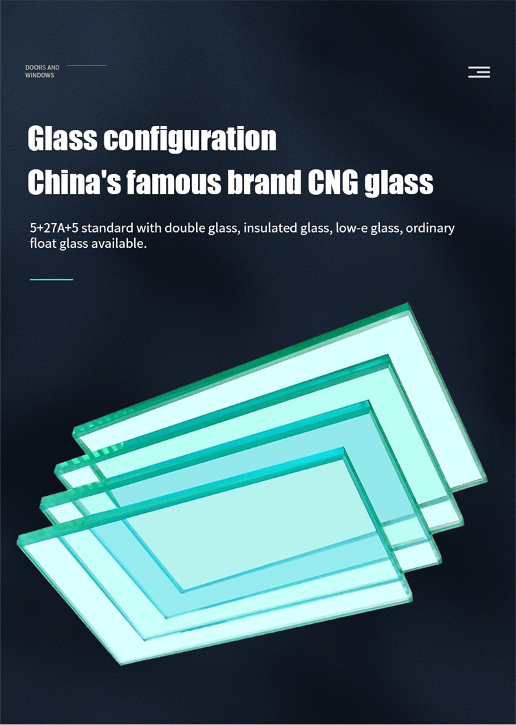 Wind Pressure Resistance Level 9 Triple Glazed Casement Windows for Custom Production