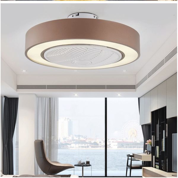 Macaron Ceiling fan lamp Intelligent remote control AC motor restaurant celling fan with light(WH-VLL-18)