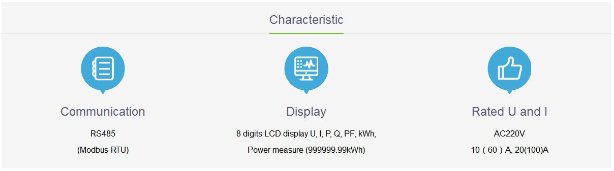 10-60A 220VAC 1 Phase Din Rail Energy Meter With Multi Tariff Energies ADL100-ET