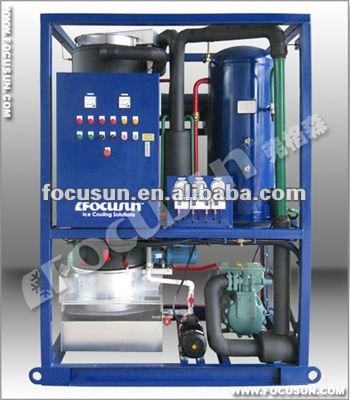 R22/R404A Tube Ice Machine 2Ton with Ice Storage Bins and Bitzer Screw Compressor