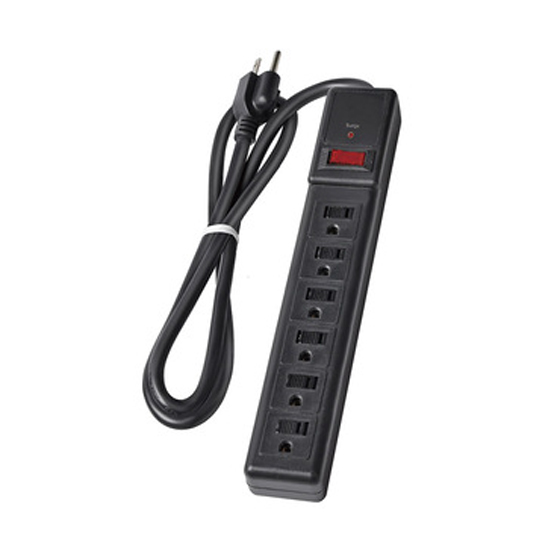 6 outlet Power Strip and Extension Socket With 15A Circuit Breaker Surger Protector