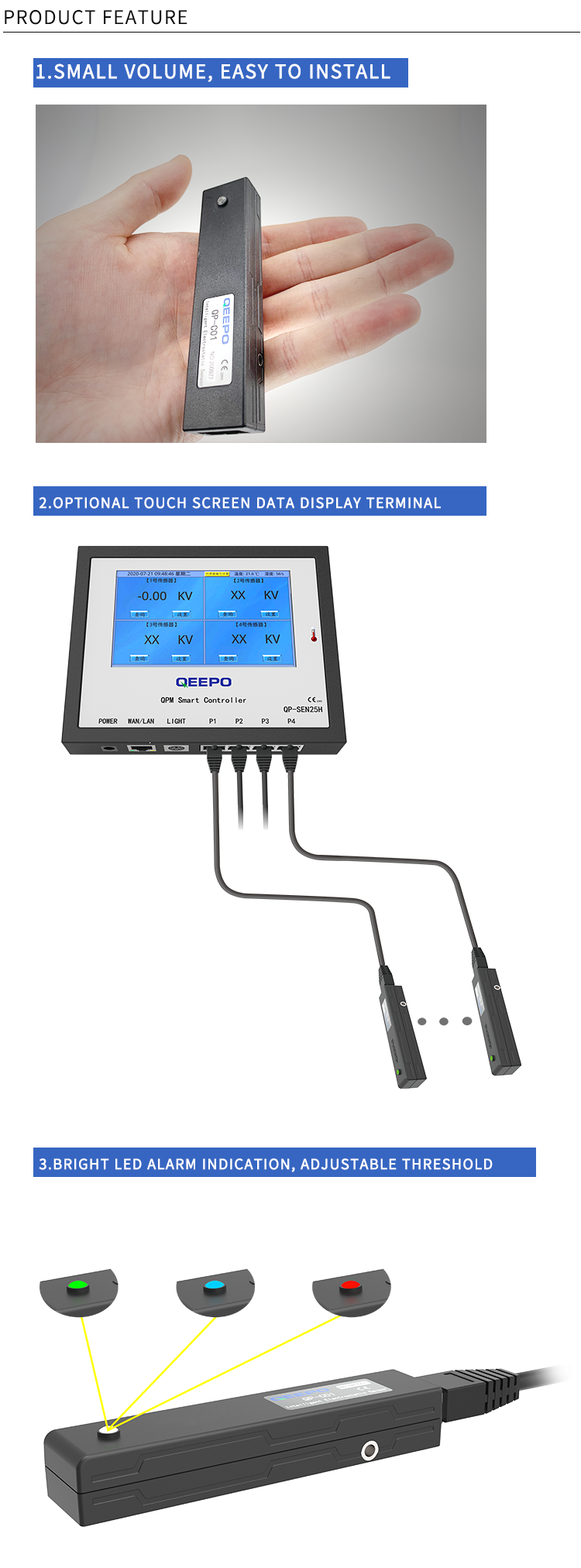 36V Static Charge Sensor Electrostatic Detection 50mS